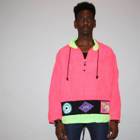 neon pullover windbreaker